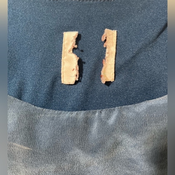 100% Silk Blue Mini Crew Nevk Dress with Dulman Bat Dleeves, sizes in pictures - Picture 5 of 11